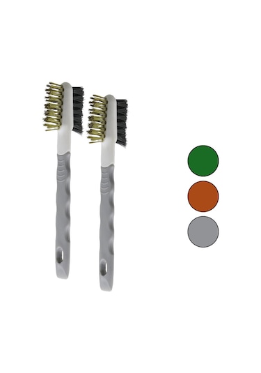 2pcs Çift Taraflı Tel Başlı Tel Fırça Sert - Daha Sert Tel Çıkarı