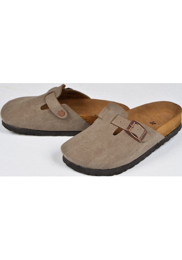 Mantar Tabanlı Çocuk Unisex Boston Birkens Günlük Sabo 59463 Günlük Terlik Vizon