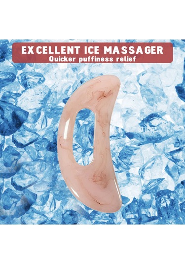 Gajeena El Yapımı Reçine Gua Sha Masaj Aleti - Boyut: 18x6.9cm, Renk Seçenekleri: Pembe/sarı/yeşil/bej Bej