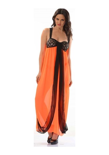 Sistina Bayan Turuncu Tül Gecelik 207 Turuncu