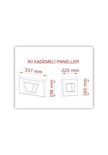 Visam Slim 80 İki Kademeli Gömme Rezervuar krom Buton Krom