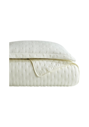 Elart Yatak Örtüsü 3 Parça Çift Kişilik Helena Ekru