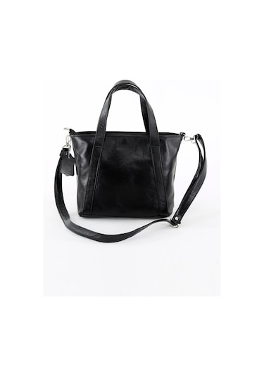 Derinss Leather DERİNSS DKB563 Hakiki Deri Siyah Kadın El ve Omuz Çantası