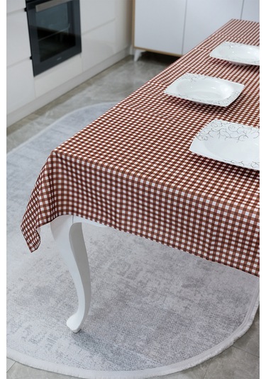 Sufre Sıvı Geçirmez Masa Örtüsü Sofra Bezi Sofra Örtüsü Piknik Örtüsü Kahverengi