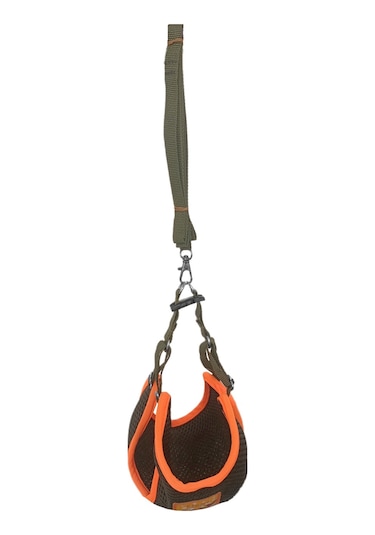 Markapet Kedi Köpek Havalı Göğüs Tasma Seti Small 32-40 CM + 130 CM Haki Turuncu