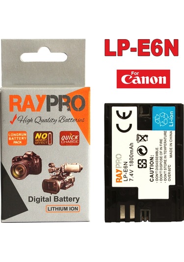 Canon Eos 6D ve 6D Mark II için Lp-E6 Lp-E6N Batarya Pil