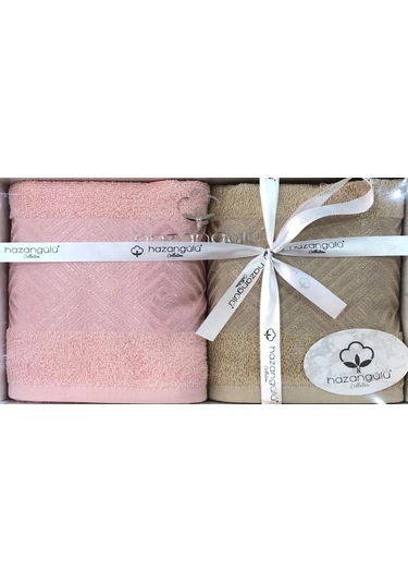 Royam Hazangülü %100 Pamuklu Jakarlı 2 Li El Yüz Havlusu Seti 50 X 90 Çok Renkli