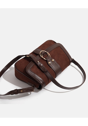 Charhp&kejnt Retro Çanta Buzlu Omuz Askılı Çanta Kahve Kahverengi