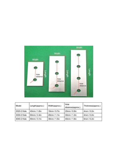 Yifomall Alüminyum Profil Bağlantı Plakası - 2 Delikli, Dayanıklı Ve Esnek Yapı İçin 10 Adet