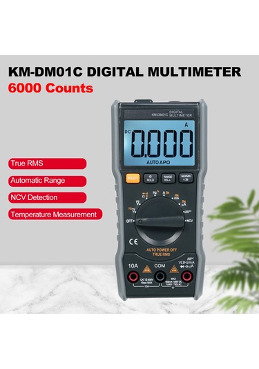 Springsun Km-dm01c Akıllı Multimetre: Otomatik Aralık, 6000 Sayım, Ncv, Taşınabilir, Arka Işık & Ac/dc Ölçüm