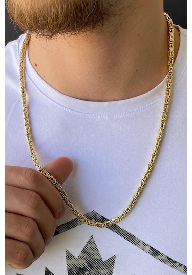 Zümrüt Sarraf 14 Ayar Altın Erkek S Kral Zincir Kolye