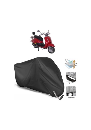 Mondial 125 Zn Motosiklet Branda (Bağlantı, Kilit Uyumlu)-Siyah (457221141)