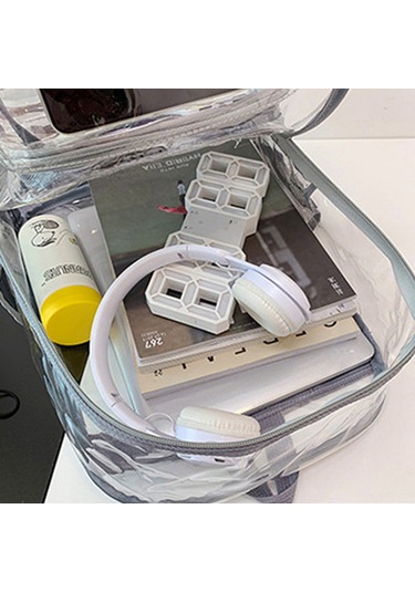 Springsun Renkli Seyahat Ve Spor Etkinlikleri İçin Su Geçirmez Şeffaf Pvc Sırt Çantası - 46x30x16 Cm, Unisex Çok Renkli