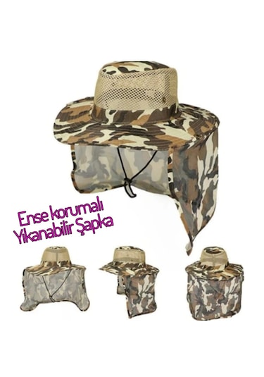Hobimexpress Ense Korumalı Yıkanabilir Şapka