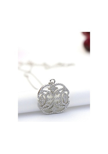 Motifli Özel Tasarım Gümüş Kolye