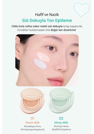 Peripera Filter Fit Milk Tone Up Cushion 02 Minty Milk