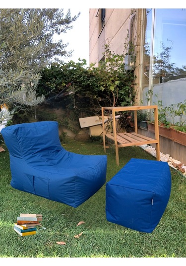 Xxl Sedir Armut Koltuk Ve Ayakucu Pufu Mavi