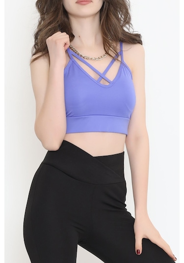 Buyers Butik - Askılı Spor Bustiyer Mavi - 9022.125. 001