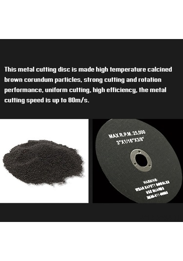 Geeksen 75mm Metal Kesme Diski, 3" Pnevmatik Makine İçin, Paslanmaz Çelik Ve Metal Kesim, 80m/s Hızlı Kesim, Çift Ağızlı Güçlü Konstrüksiyon