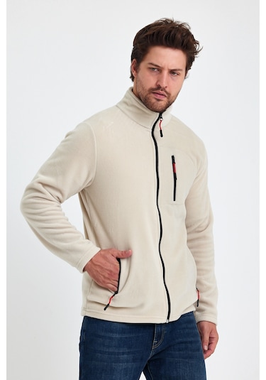 Monox Erkek Outdoor Fermuarlı Polar Ceket 001 Bej