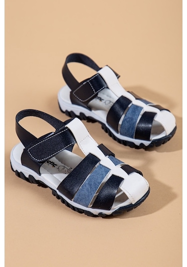 Şirin Bebe 3315 Laci Beyaz Erkek Çocuk Sandalet Ayakkabı