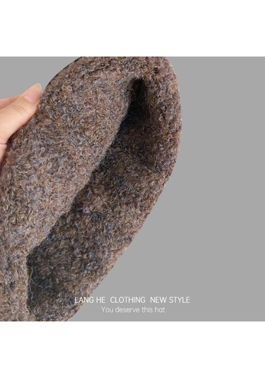 Mektup Yama Kadın Rüzgar Geçirmez Sıcak Şapka Z61quw Siyah