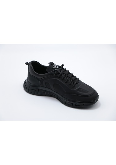 Voyager 6706 Siyah Hakiki Deri Erkek Günlük Ayakkabı Siyah