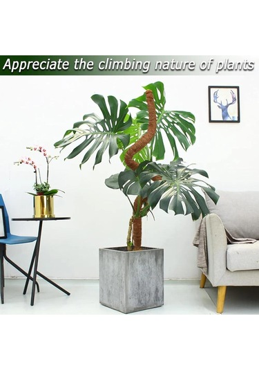 Qingmipy 70cm 4mm Alüminyum Çekirdekli Esnek Bitki Tırmanma Süngeri, Nane Palmiye Çubuğu Ve Kenevir Ip Tabanı İle Bahçe Tırmanma Direnci