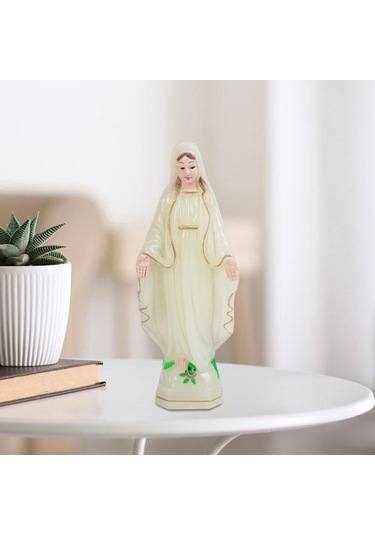 Opulentliving 15cm Suntek Kutsal Meryem Heykelcik, Dekoratif Heykel, Ev Ve Ofis Dekoru, Hediye İdeali 15cm