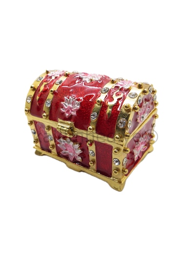 Swarovski Taşlı Hazine Sandığı - Gizli Hazneli Masaüstü Hediyelik