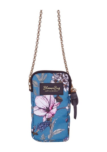 Cherry Blossom Telefon Çantası Mavi - Pembe
