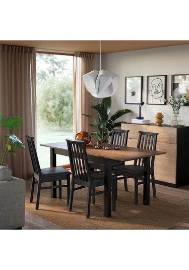 Ikea Siyah Modern Yemek Masası - Açılır Yemek Masası