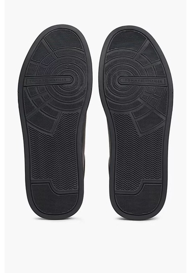 Erkek Th Court Leather Graın Ess Sneakers Triple Black