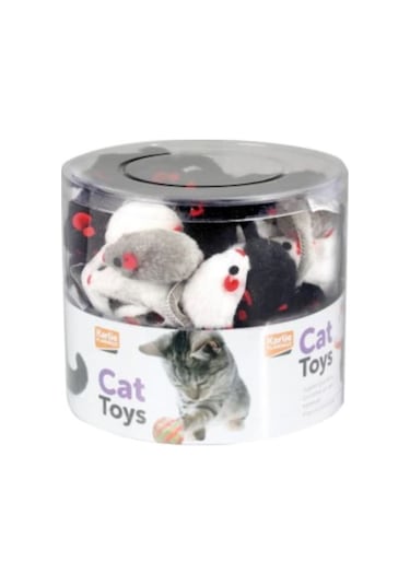 Küçük Fare Figürlü Peluş Kedi Oyuncağı