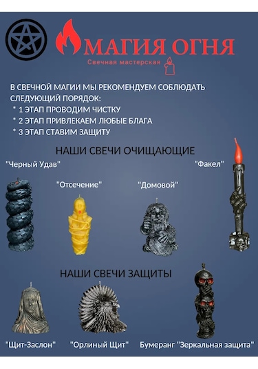 Svecnaa Masterskaa Magia Ogna Negatifliğe Karşı Koruma İçin Sihirli Programlayıcı Mumu 193461090 Siyah