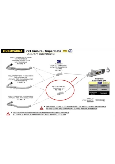 Arrow Husqvarna 701 Enduro Egzoz Ara Boru 21-2