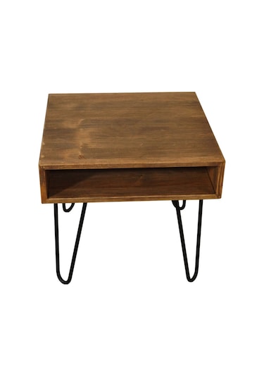 Albit Masif Ahşap Yan Sehpa