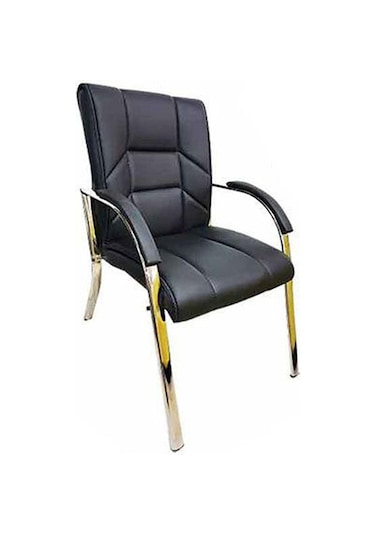 Risus Siyah Deri Misafir Koltuğu Siyah