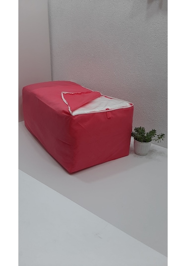 Mef Collection Tela Yorgan Hurcu Mega Fermuarlı Sandık Tipi Baza Altı 10'lu Paket Çok Renkli