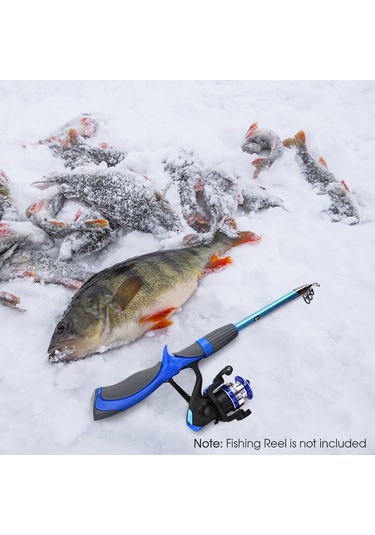 Jeemson Karanlık Mavisi Ergonomik Saplı Karasal Balıkçılık Kamışı, 1.4m Karbon Fiber, Anti-kayma, Dayanıklı Metal Bağlantı, Seramik Rehber Halkası