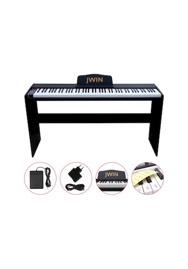 Jwin SDP-88 Tuş Hassasiyetli 88 Tuşlu Piyano (Siyah)