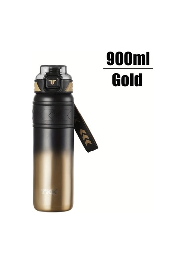 Maxaccess Tkk 316 Paslanmaz Çelik Altın Renk 900ml Vakum Termos Sızdırmaz Sıcak Soğuk Saklar Kamp Spor Seyahat