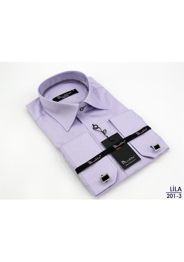 Dicotto Micro Kumaş Kol Düğmeli Slim Fit Düz Renk Erkek Gömlek Beyaz