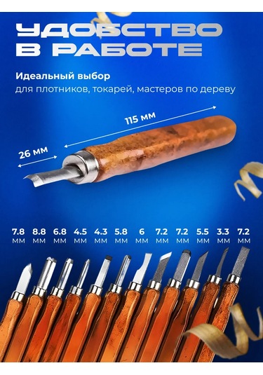Skytek Ahşap İçin 12 Parçalık Set, Keski Ve Yontma Bıçağı 178144580