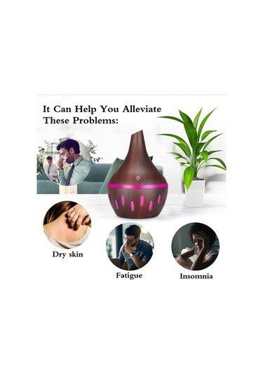 Novahub Gcvizuso 300ml Ultrasonik Aromaterapi Difüzörü - 7 Renk Led, Nemlendirici