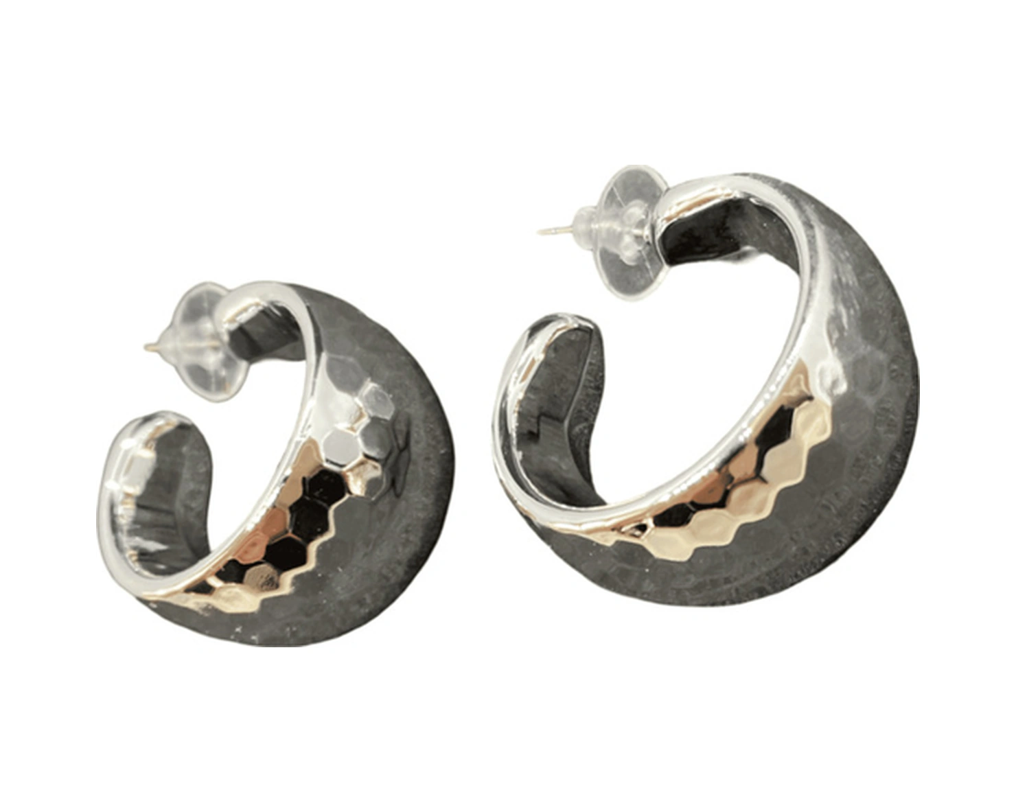 Halka Model Parlak Gümüş Renk Şık 316l Hafif Çelik Küpe Özel Günler, Modern Ve Şık Tasarım Gümüş