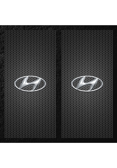 Araç Kapı Direği Kaplama Folyosu Uvbaskılı 2'li Set-50x24 Hyundai