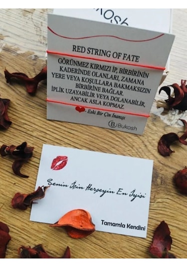 Red String Kırmızı Ip Çift Bileklik Kırmızı