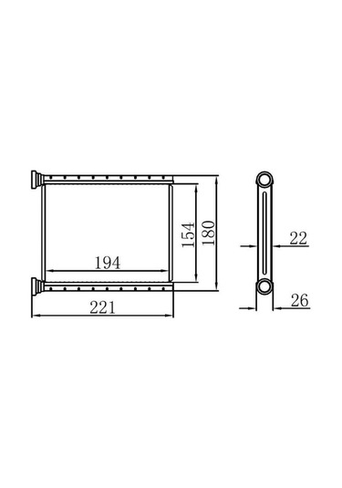 ORIS KTO139020 Kalorifer Radyatörü Brazıng Toyota Uyumlu Hilux 153X205X20 At/Mt Şanzıman 2005-2015
