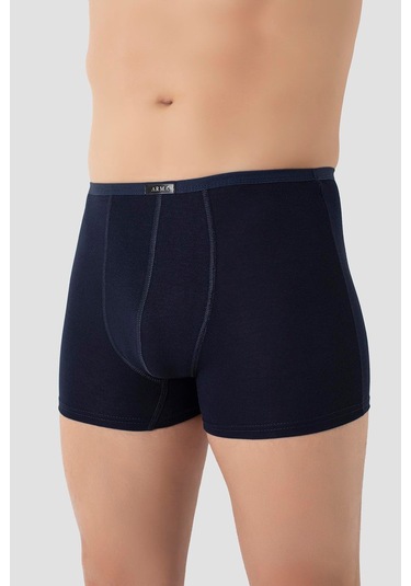 Arma Yıldız Erkek İnce Bel Lastikli Bambu Boxer Lacivert 5'li Paket Lacivert